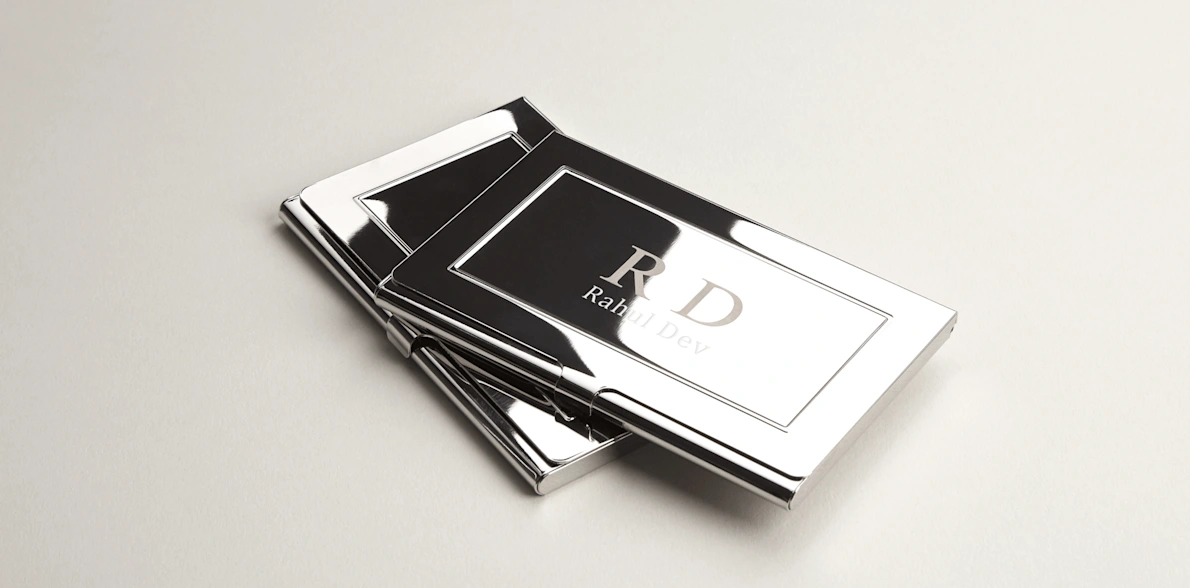 Engraved Metal Visiting Card Holders