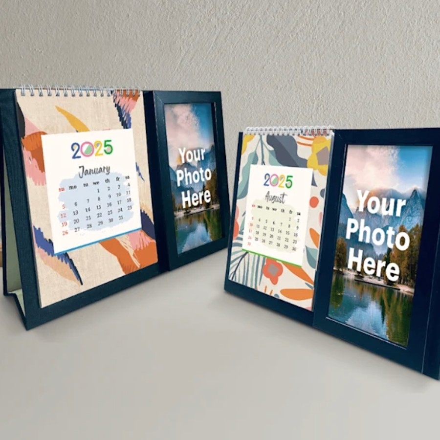 Desk Calendar with Photo Frame